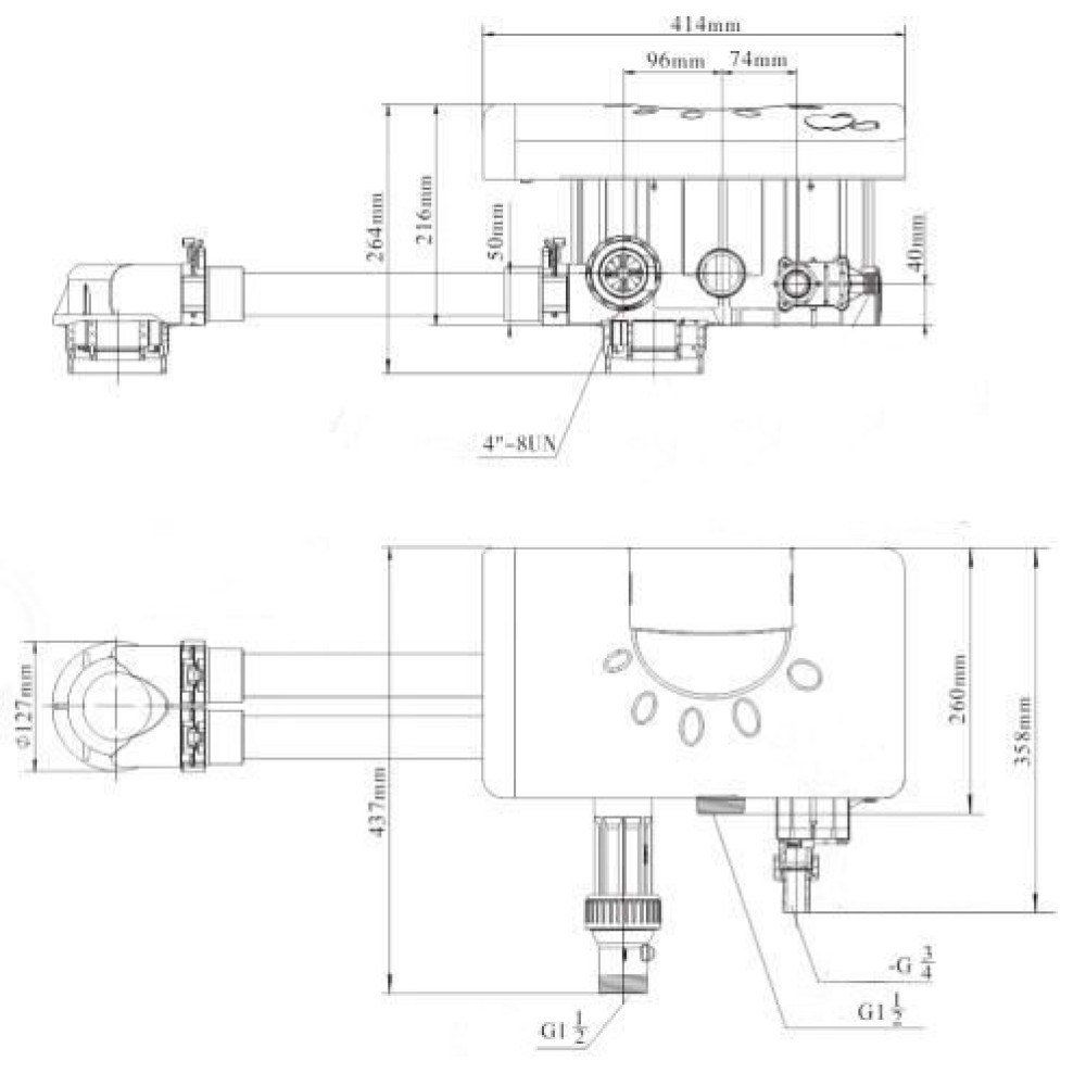 Комплект умягчителя TWIN F135 корпус 2162